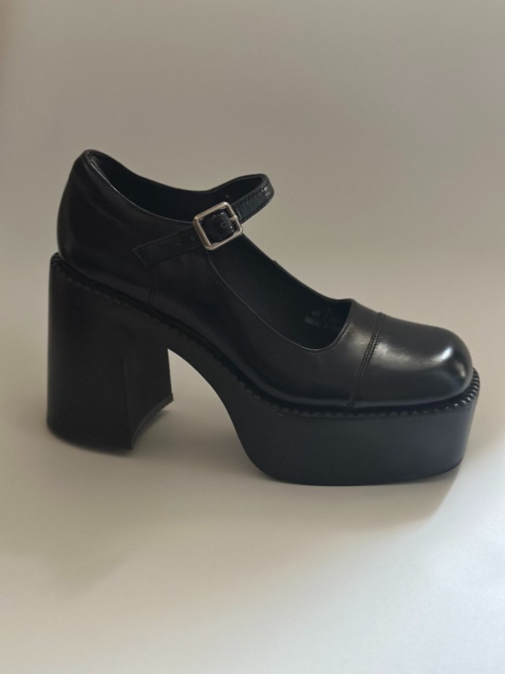 Jeffrey Campbell Leather High Heel Mary Janes Platform - Like New- Sz 7